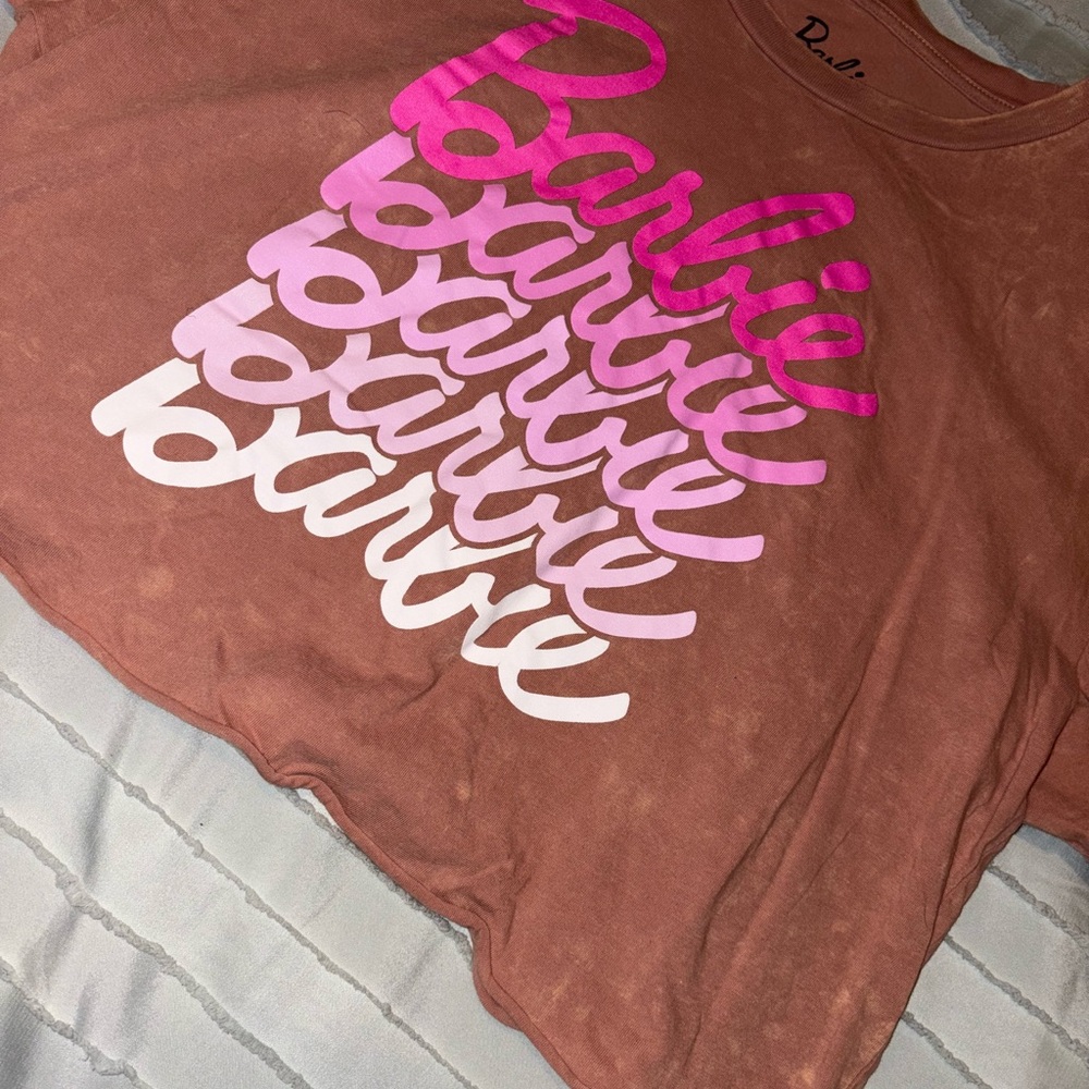 Barbie Pink Oversized Boxy Short Sleeve Tee